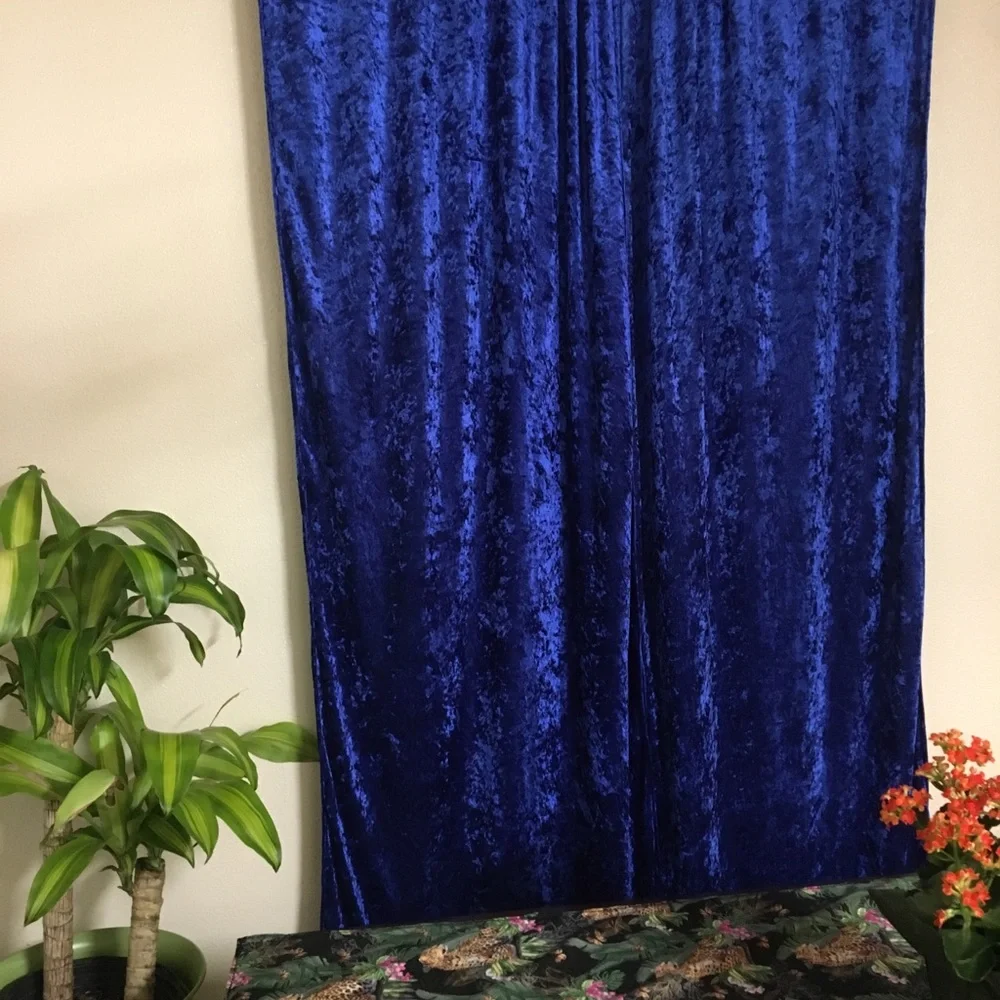 Lisa’s Couture Biz handmade  Royal blue velvet curtains